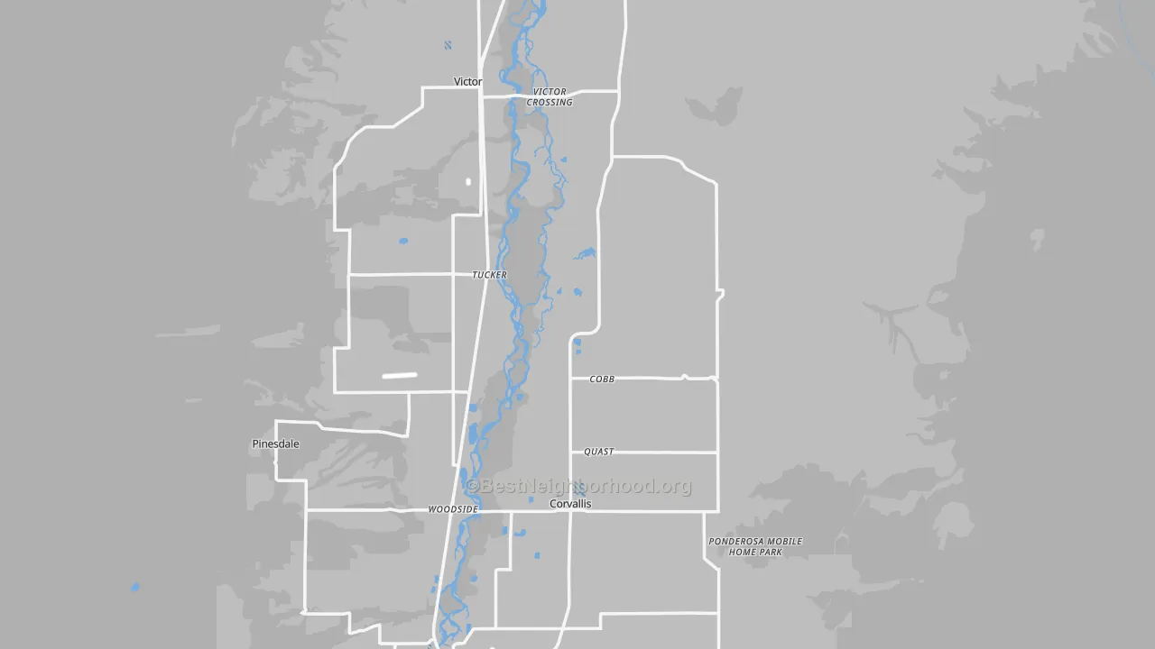 Transit Grade map of Ravalli County, MT
