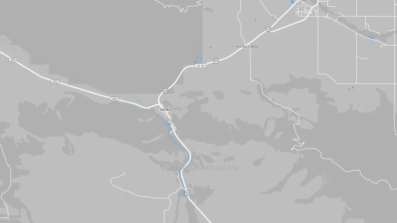 Transit Grade map of Ravalli, MT