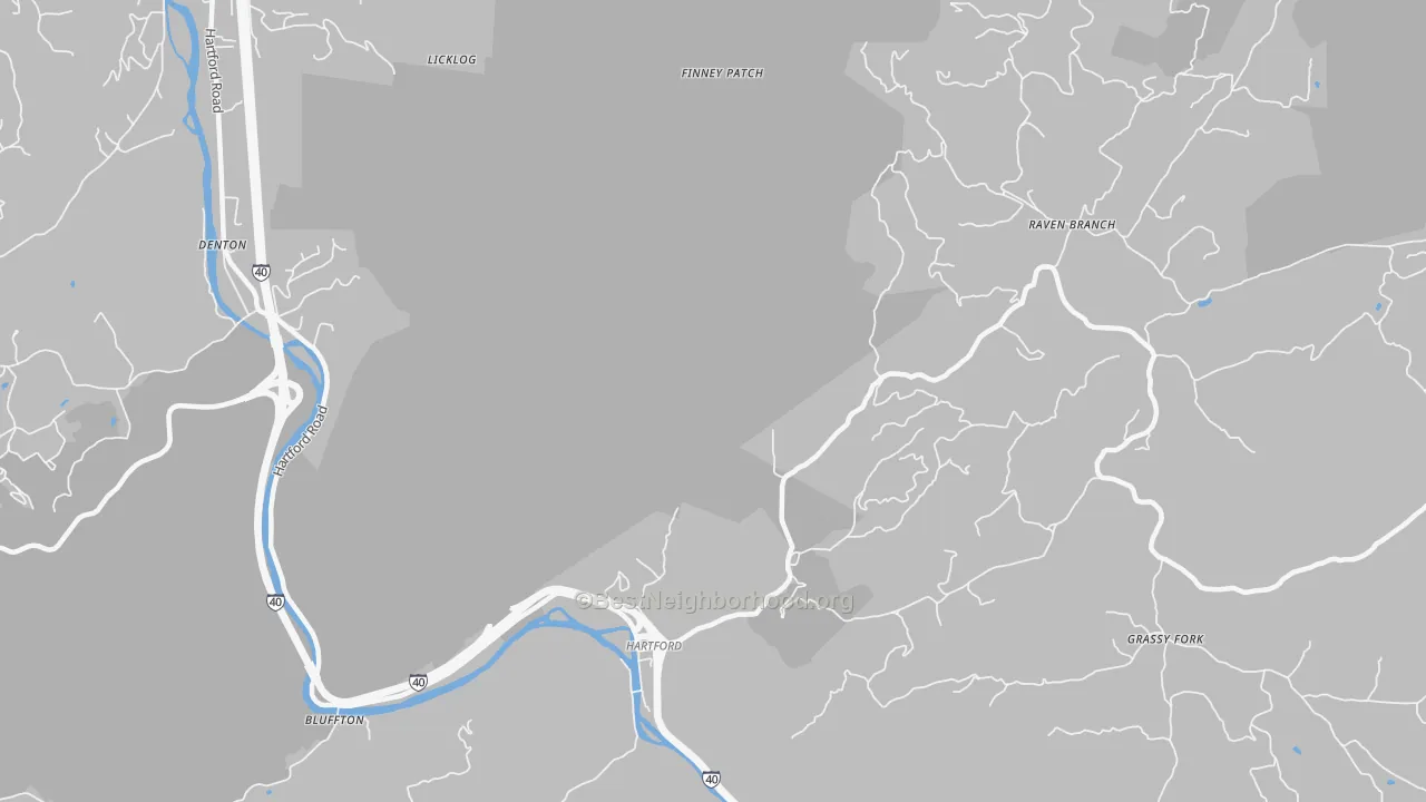 Transit Grade map of Raven Branch, TN