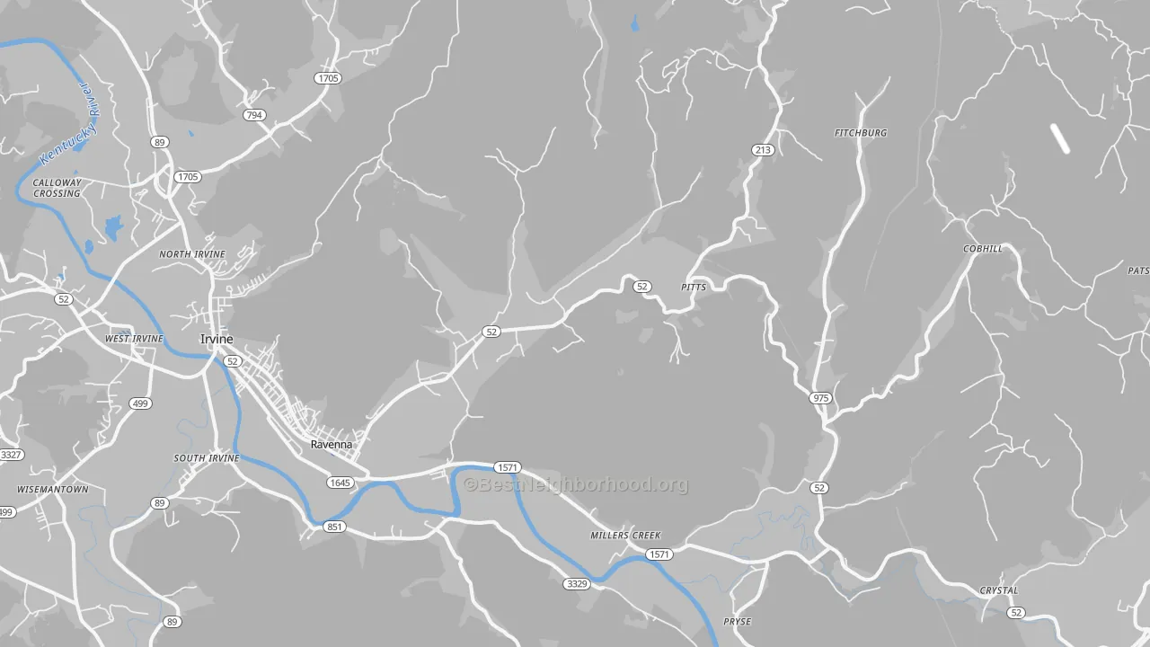 Transit Grade map of Ravenna, KY