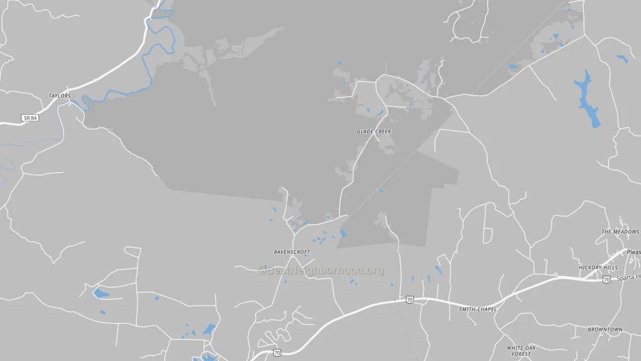 Transit Grade map of Ravenscroft, TN