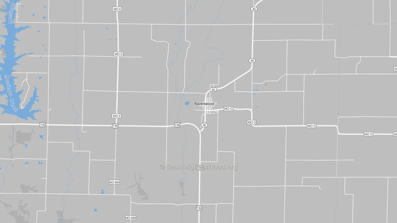 Transit Grade map of Ravenwood, MO