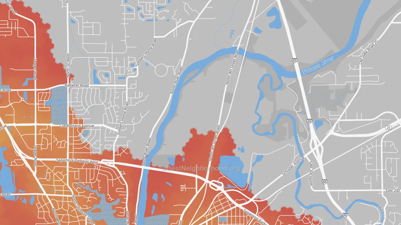 Transit Grade map of Ravinamy, IN