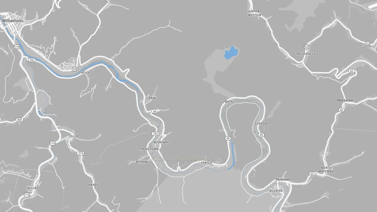 Transit Grade map of Rawl, WV