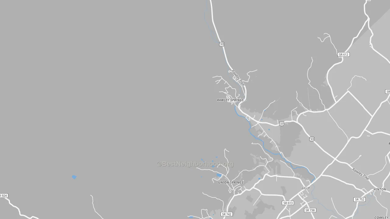 Transit Grade map of Rawley Springs, VA