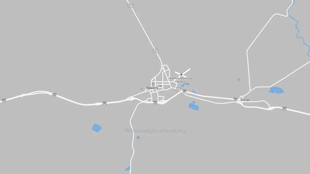 Transit Grade map of Rawlins, WY