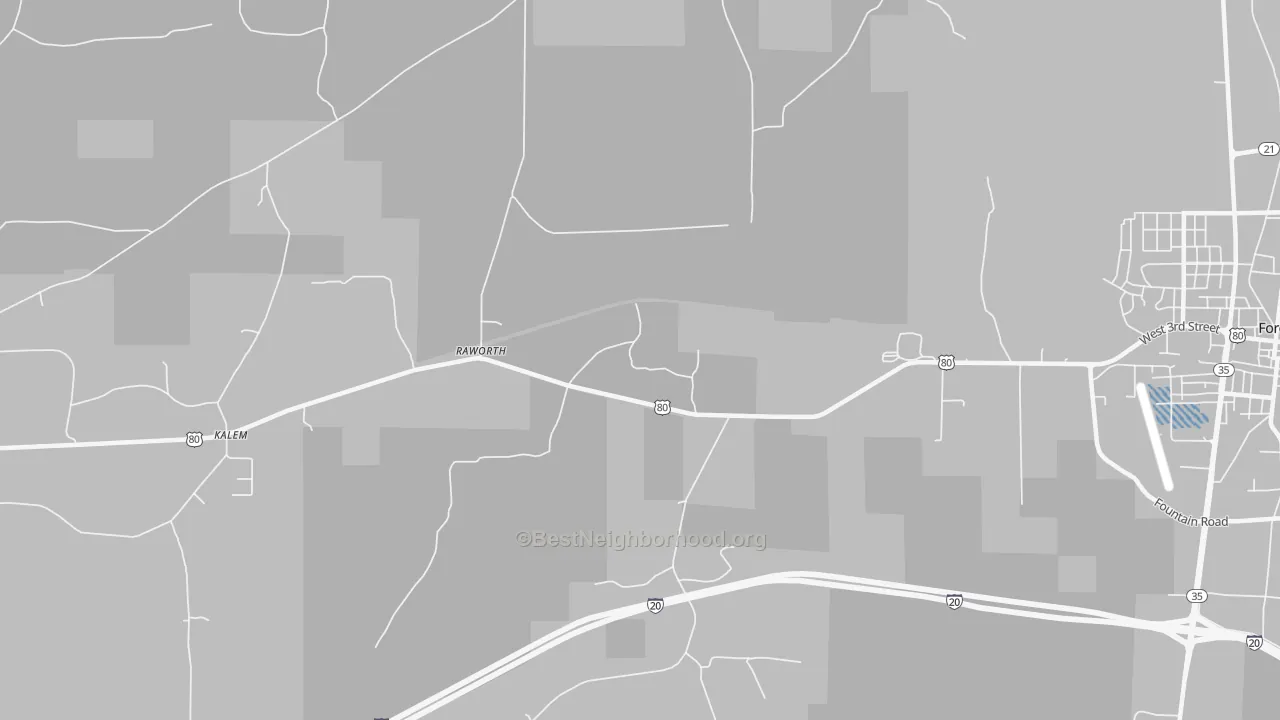 Transit Grade map of Raworth, MS