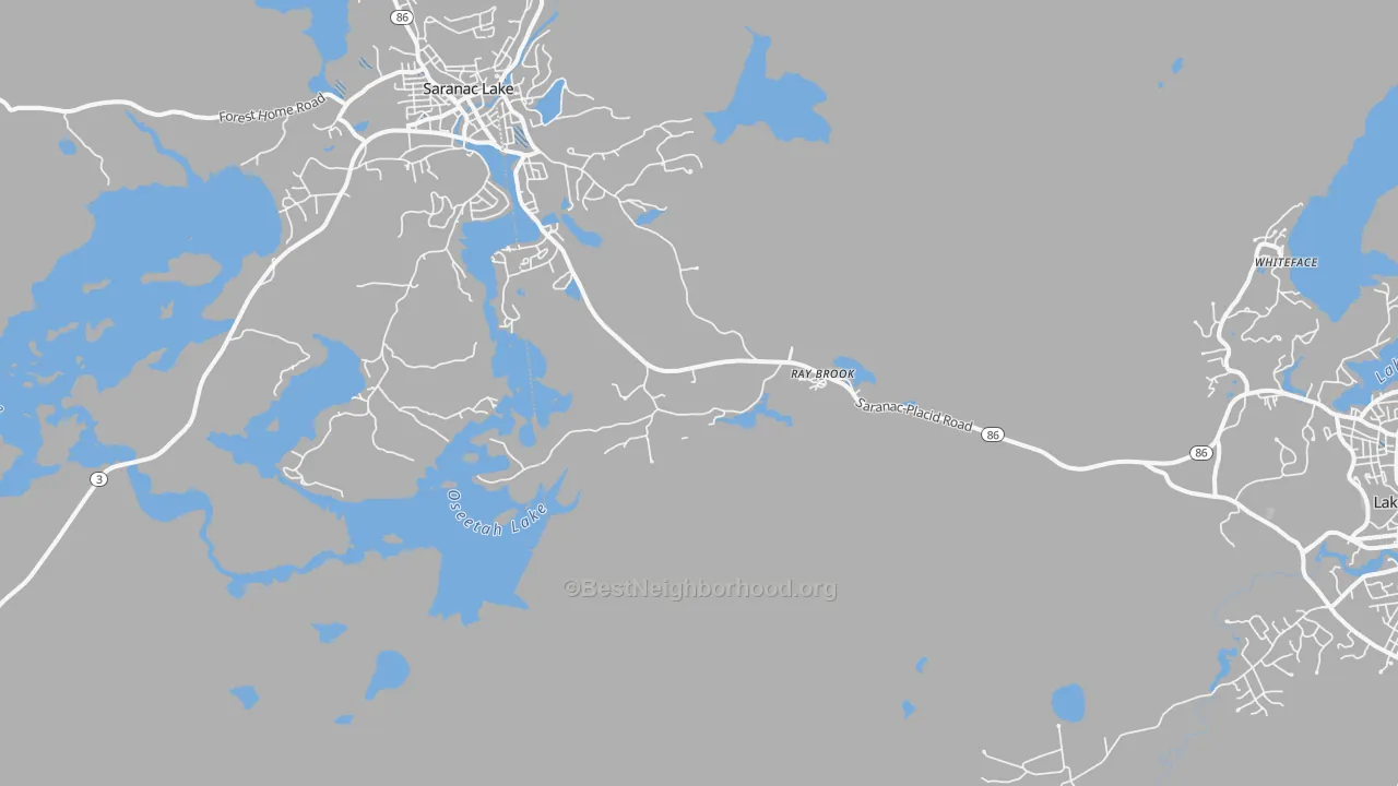 Transit Grade map of Ray Brook, NY