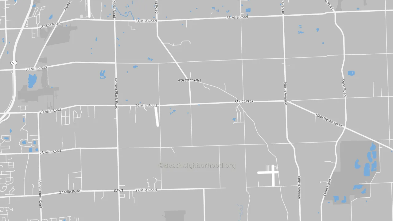 Transit Grade map of Ray, MI