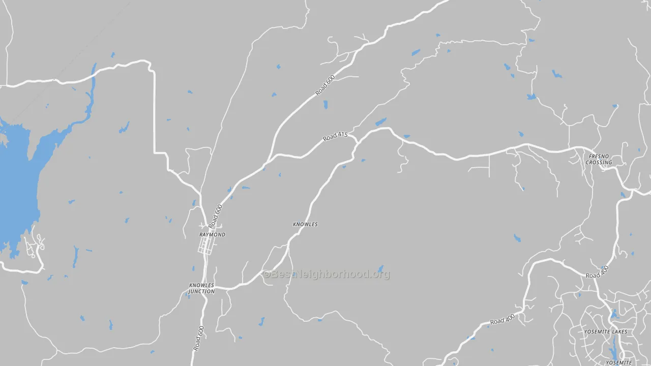 Transit Grade map of Raymond, CA