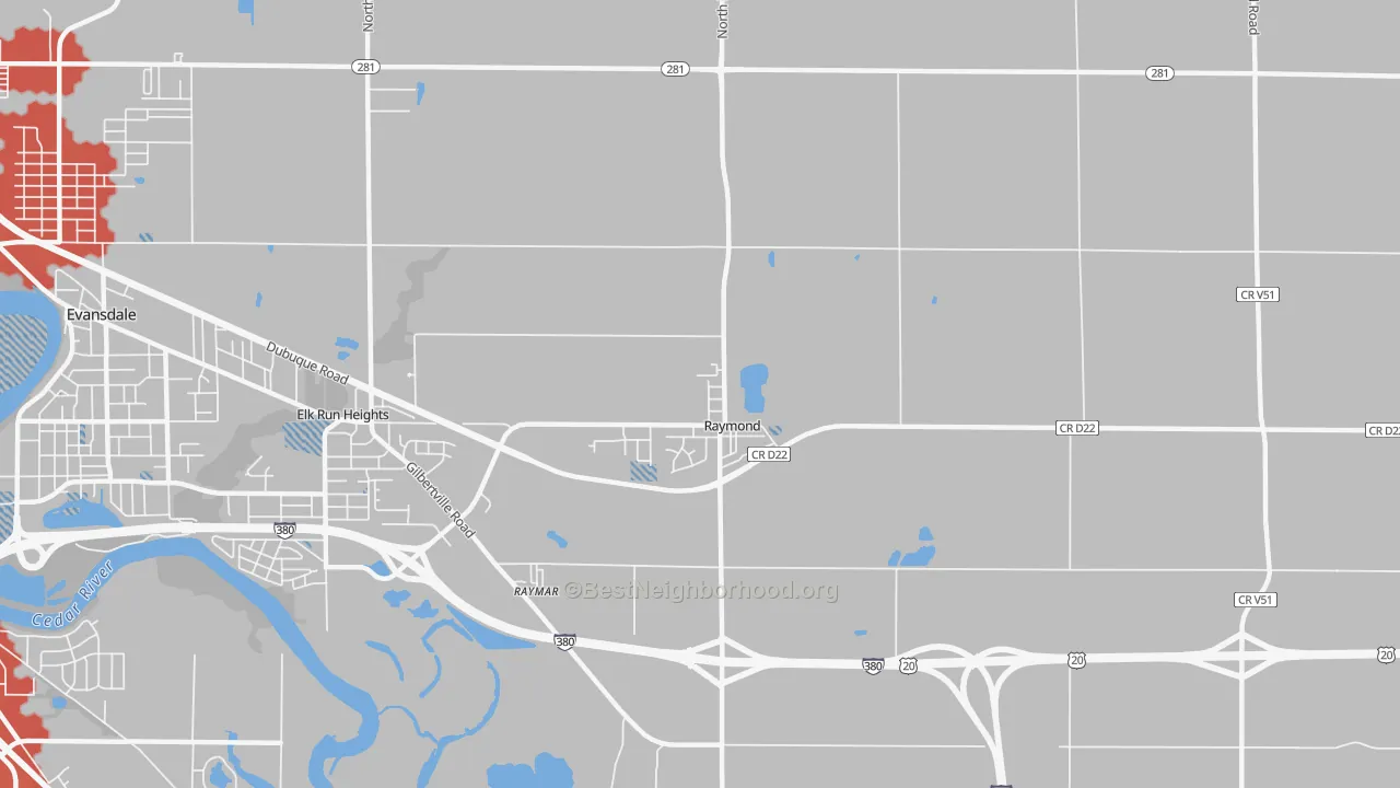 Transit Grade map of Raymond, IA