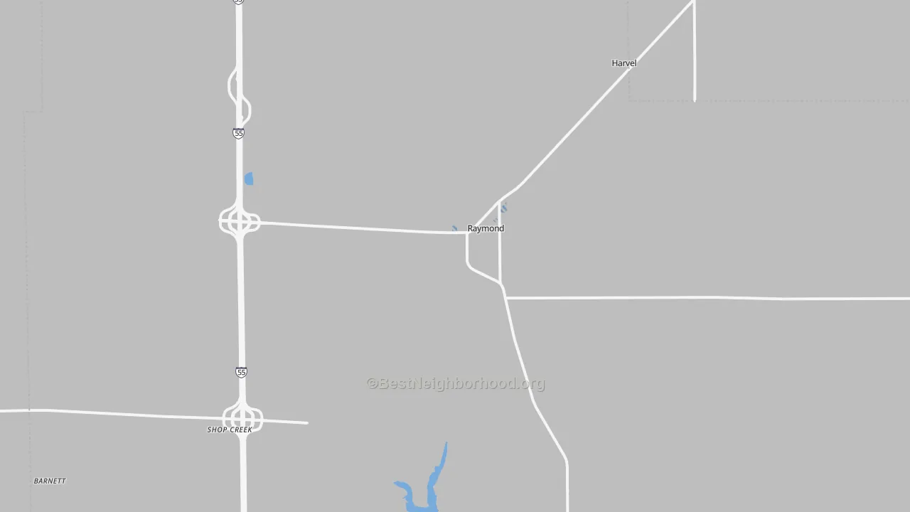 Transit Grade map of Raymond, IL