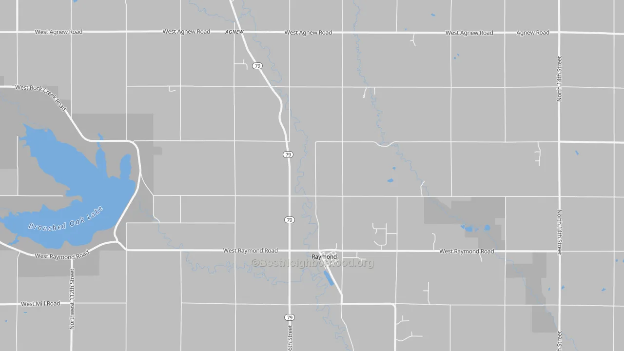 Transit Grade map of Raymond, NE