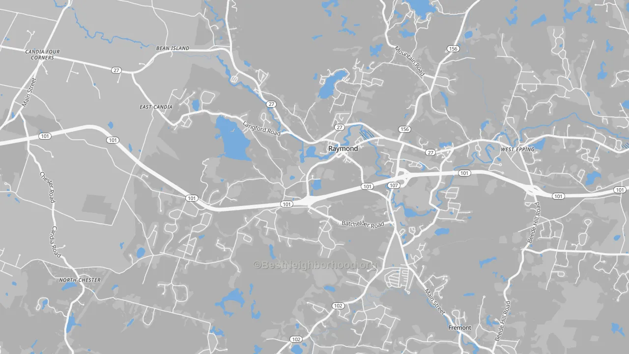 Transit Grade map of Raymond, NH