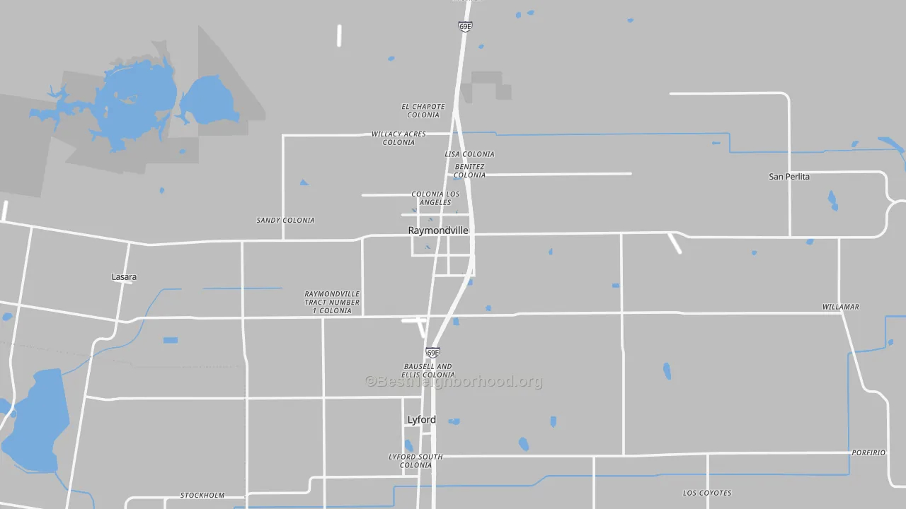 Transit Grade map of Raymondville, TX