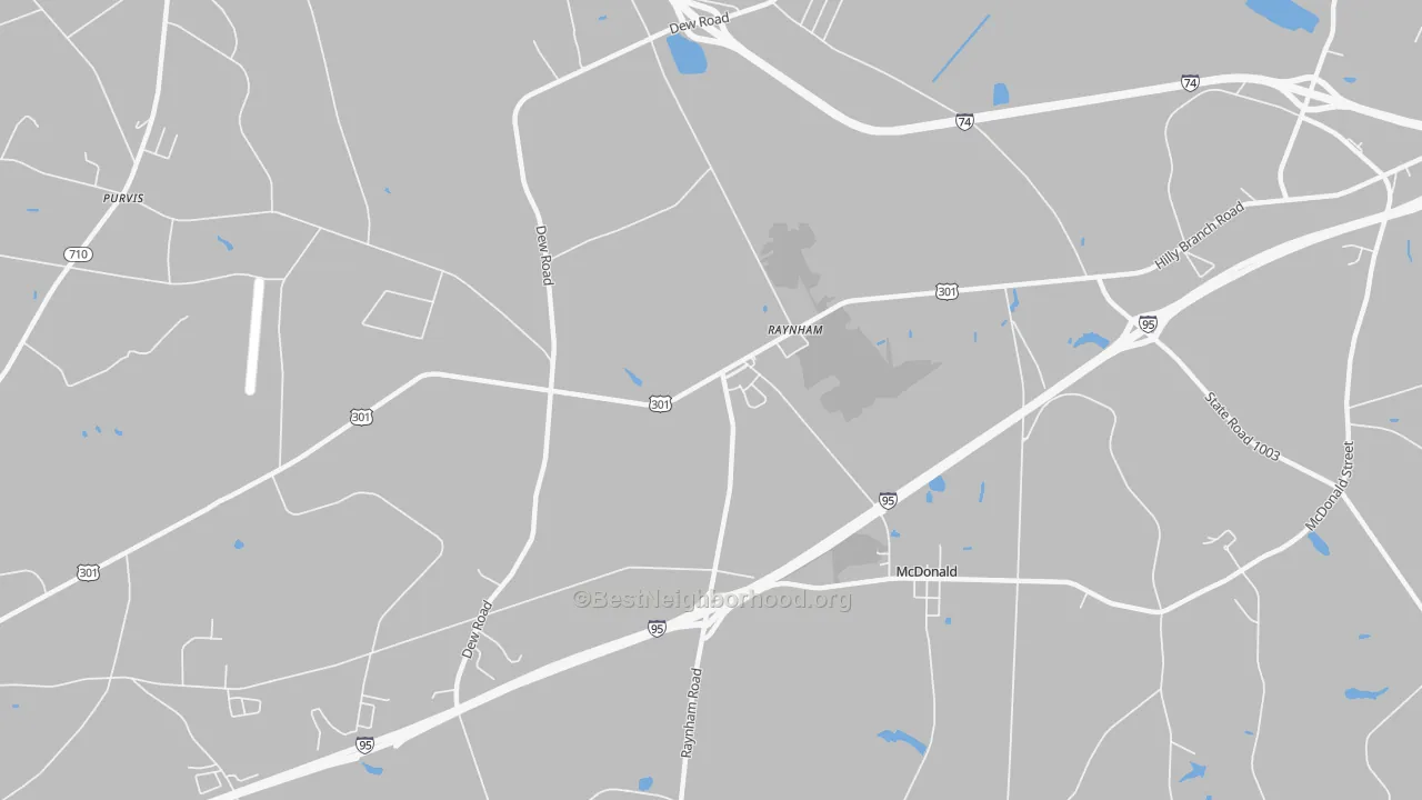 Transit Grade map of Raynham, NC
