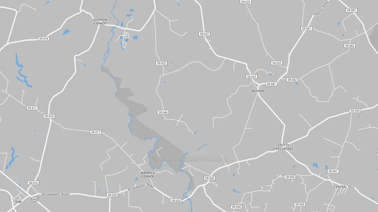 Transit Grade map of Raynor, VA