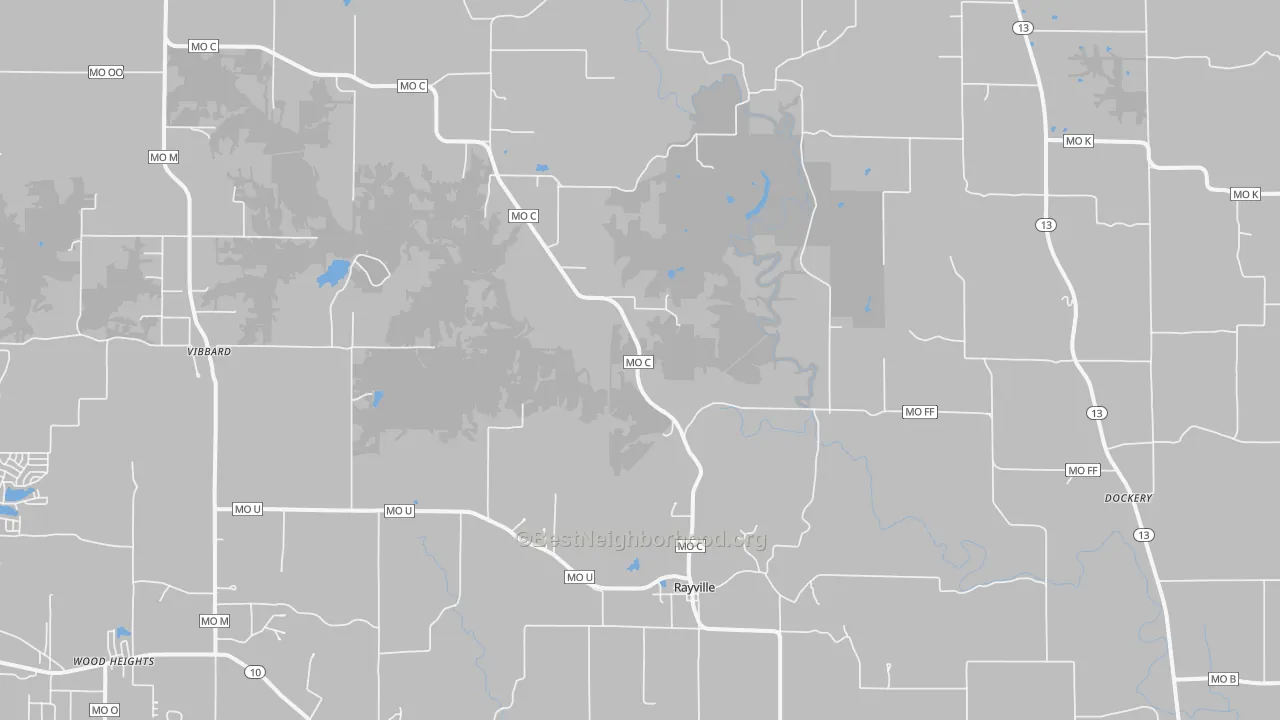 Transit Grade map of Rayville, MO