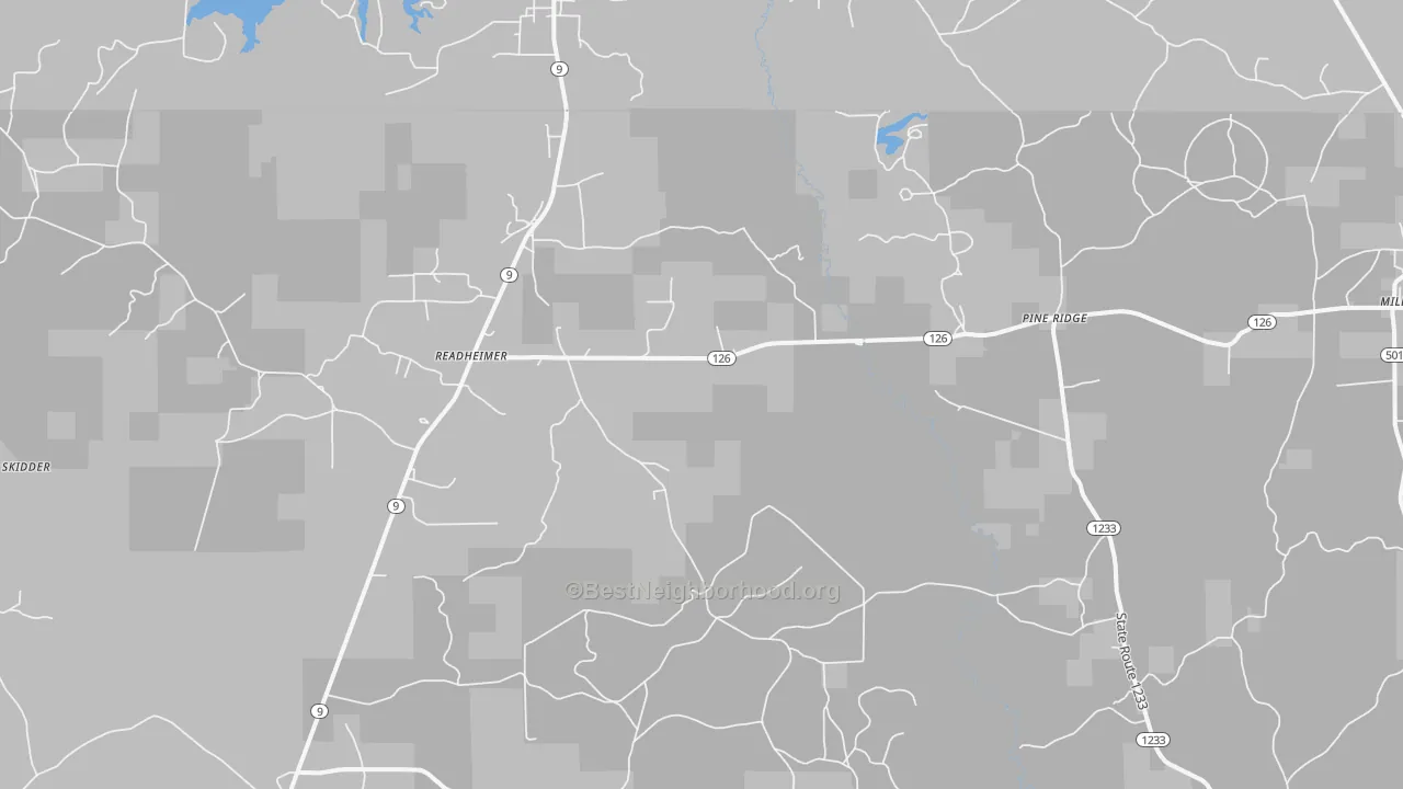 Transit Grade map of Readheimer, LA