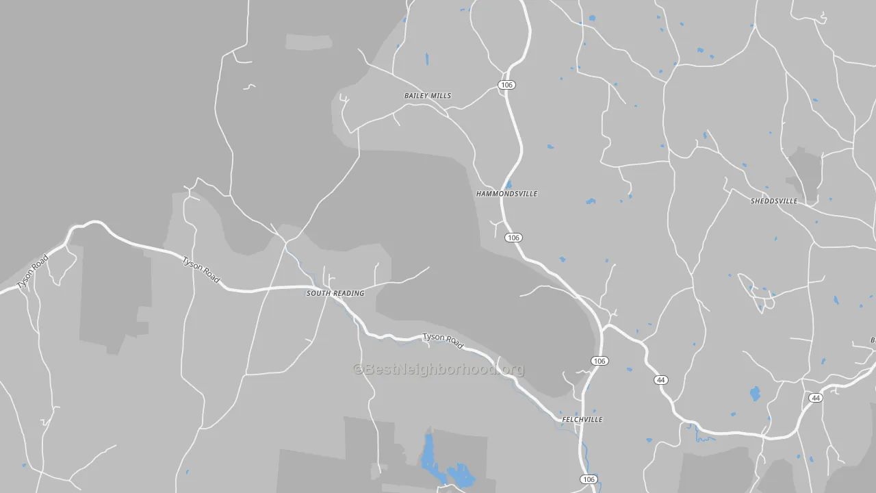 Transit Grade map of Reading, VT
