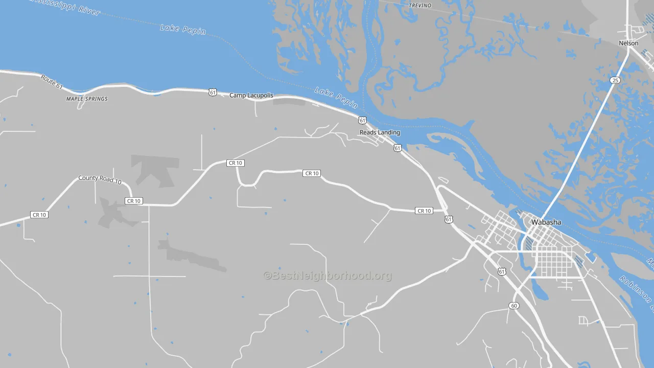 Transit Grade map of Reads Landing, MN