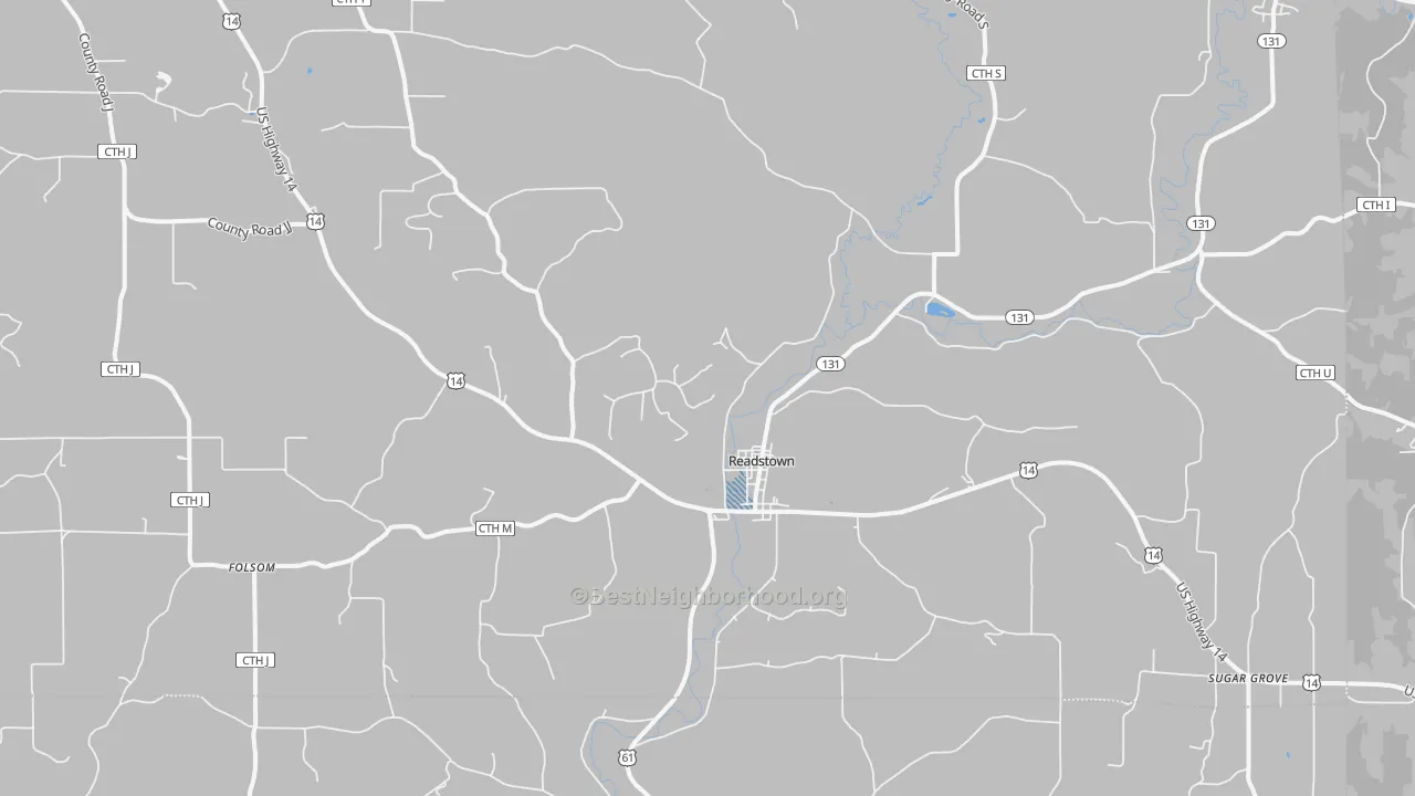 Transit Grade map of Readstown, WI