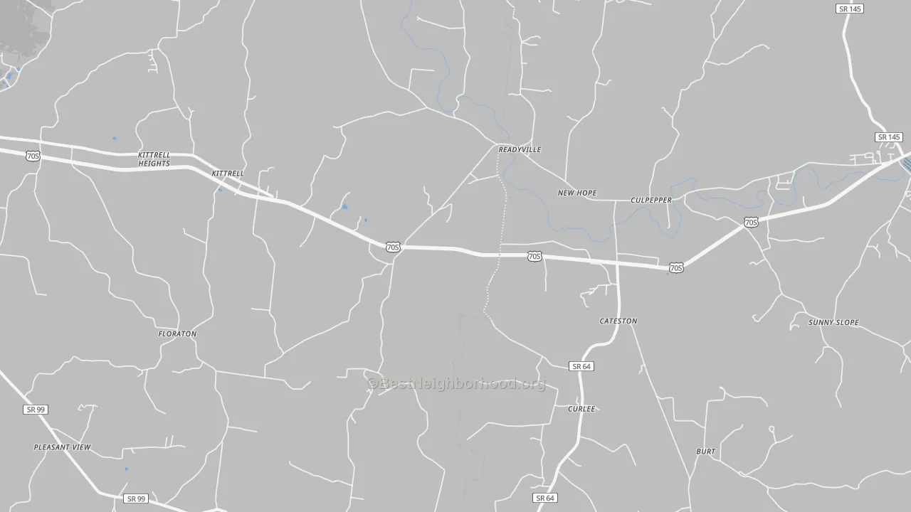Transit Grade map of Readyville, TN