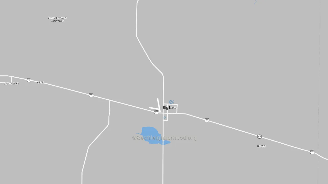 Transit Grade map of Reagan County, TX