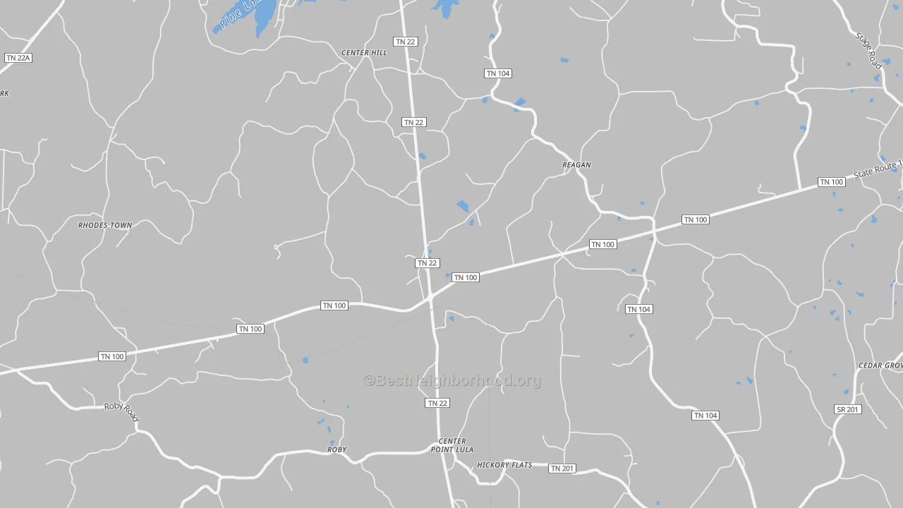 Transit Grade map of Reagan, TN
