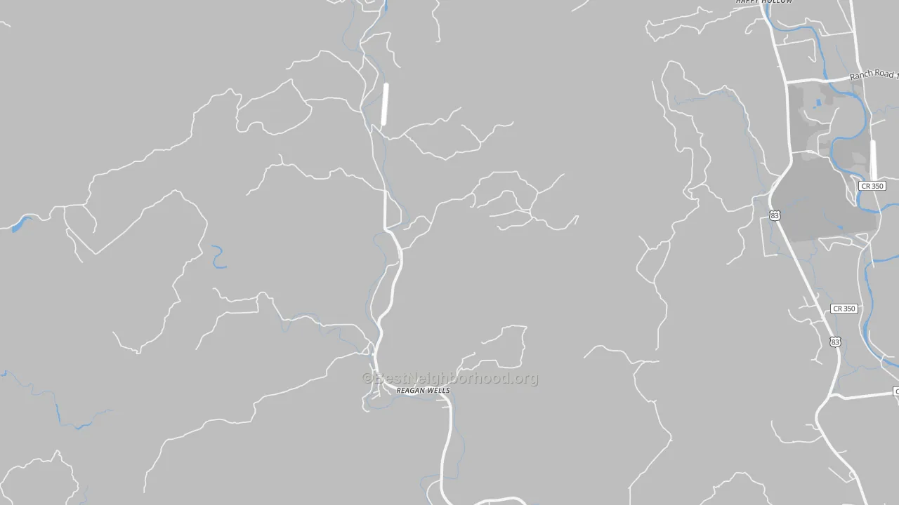 Transit Grade map of Reagan Wells, TX
