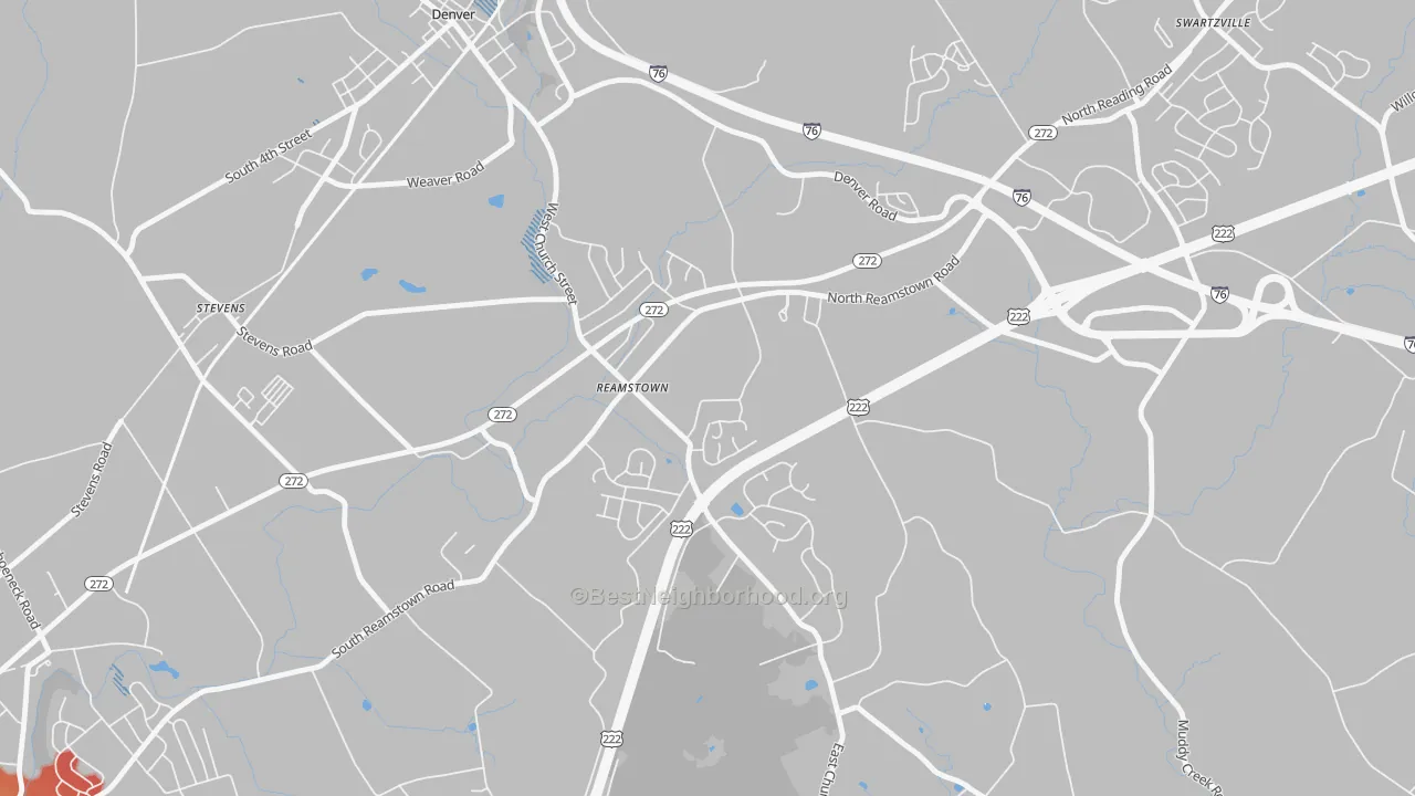 Transit Grade map of Reamstown, PA