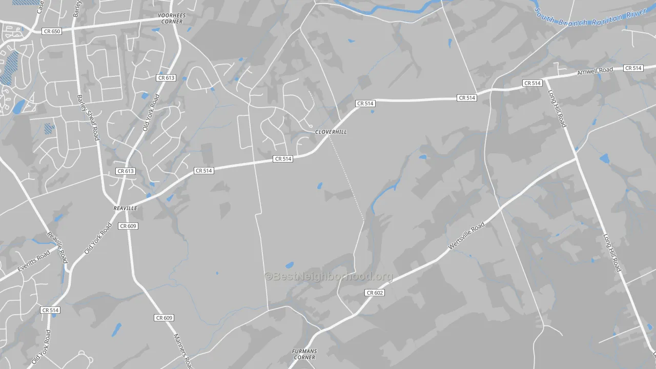 Transit Grade map of Reaville, NJ