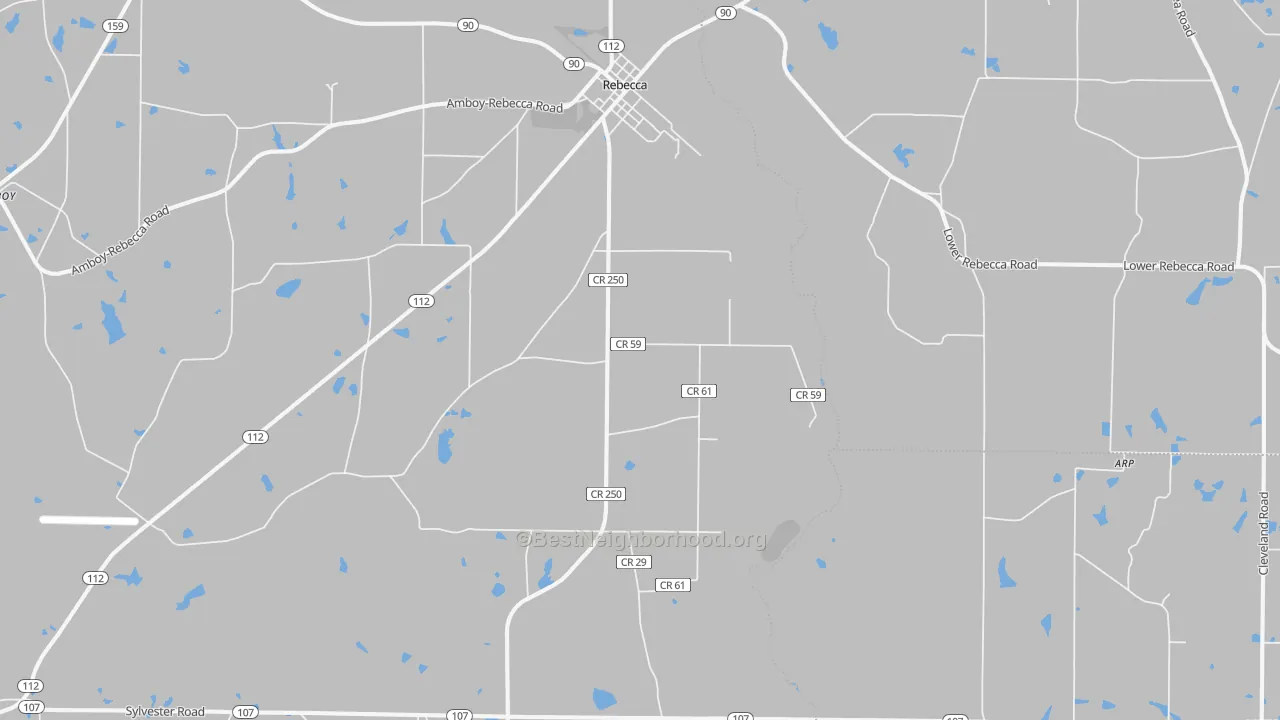 Transit Grade map of Rebecca, GA