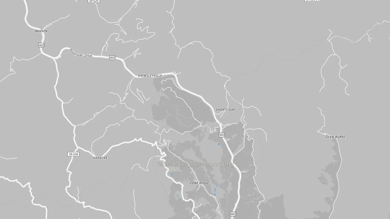 Transit Grade map of Red Ash, VA