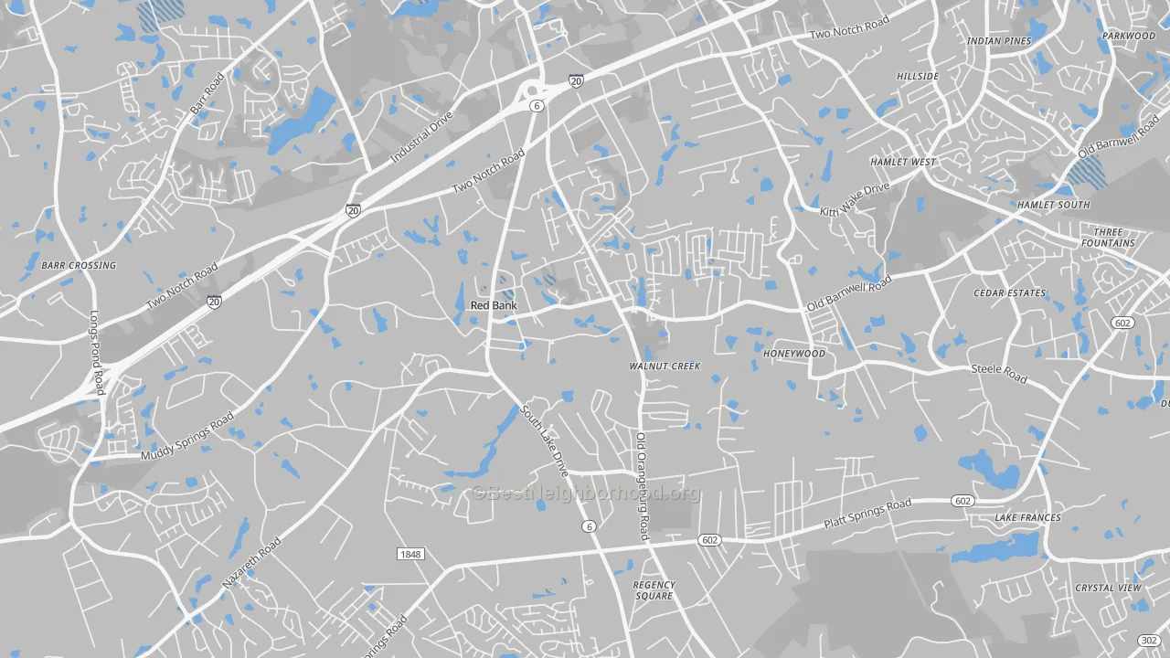 Transit Grade map of Red Bank, SC
