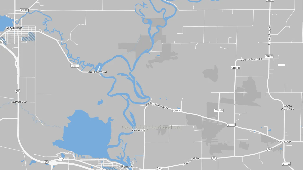 Transit Grade map of Red Banks, WI