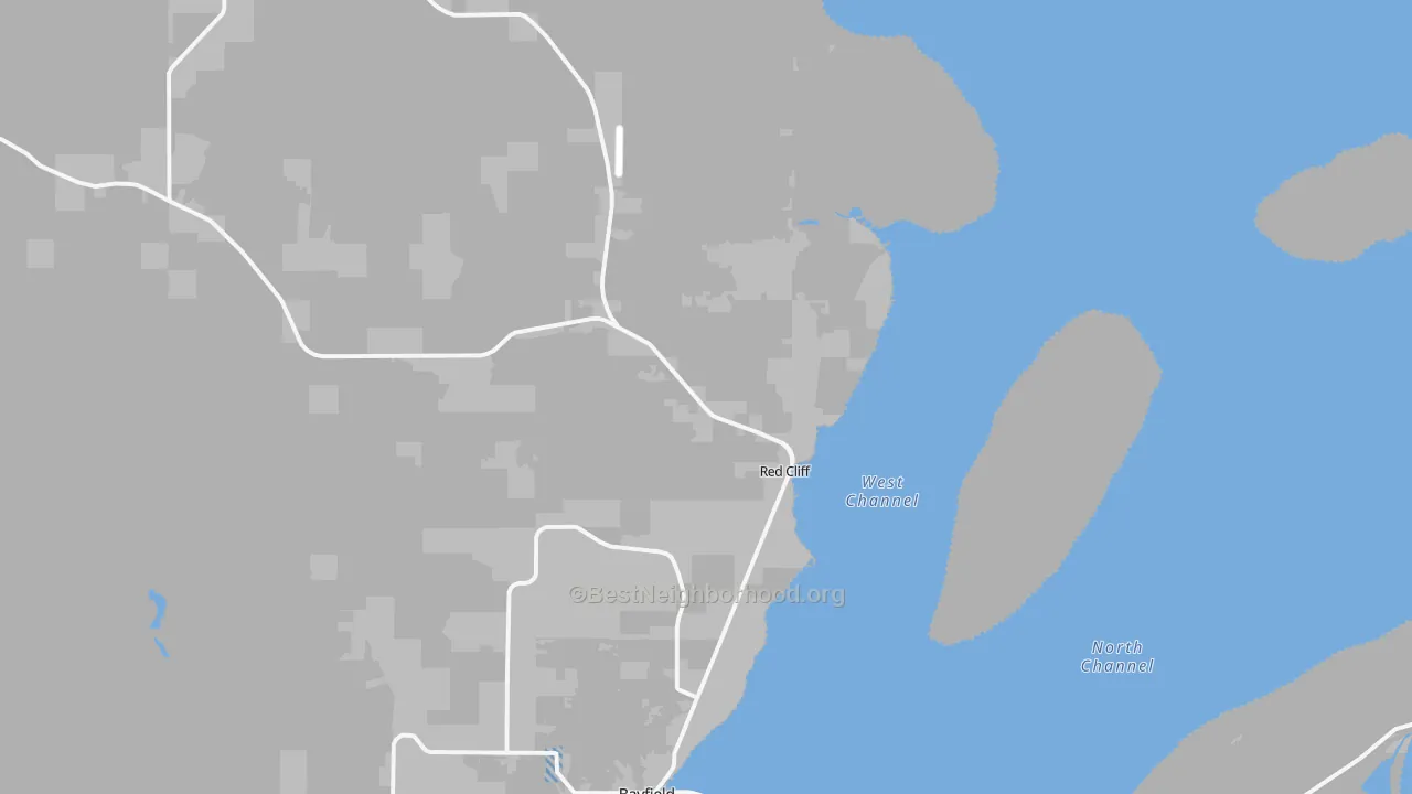 Transit Grade map of Red Cliff, WI