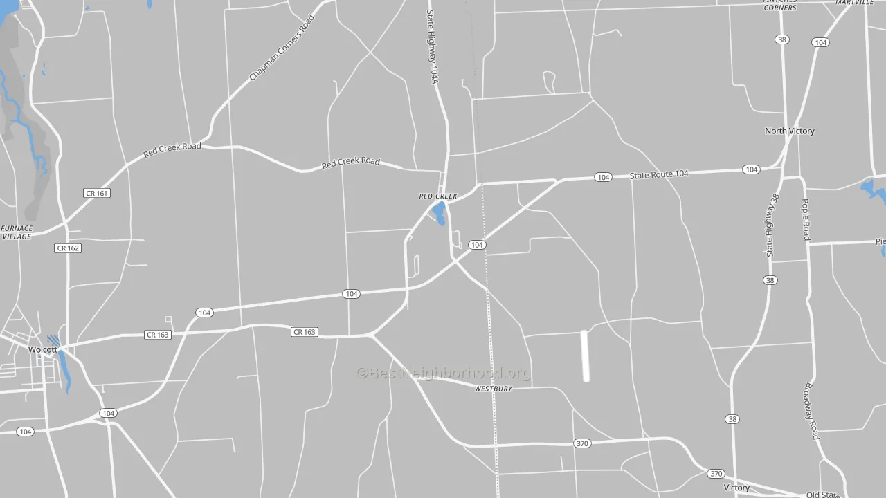 Transit Grade map of Red Creek, NY