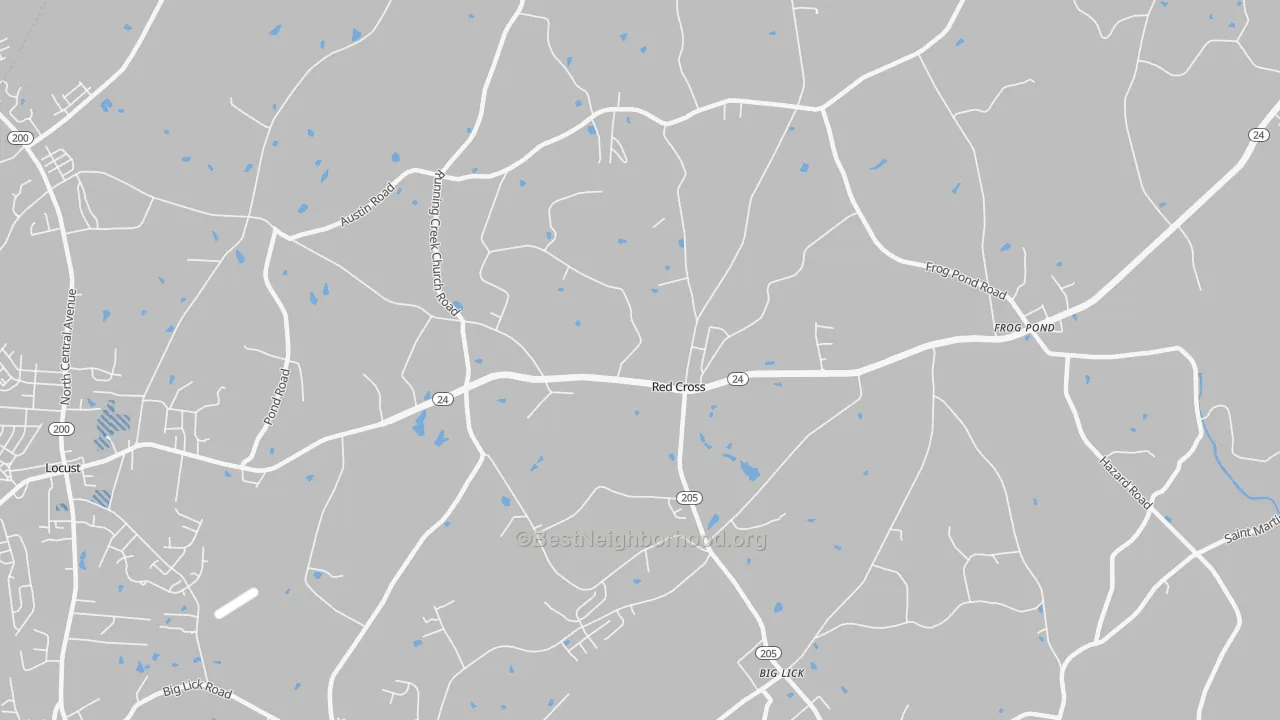 Transit Grade map of Red Cross, NC