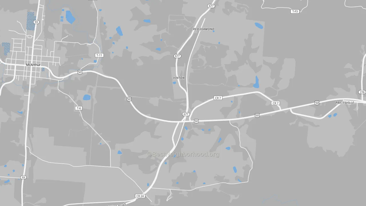 Transit Grade map of Red Diamond, OH