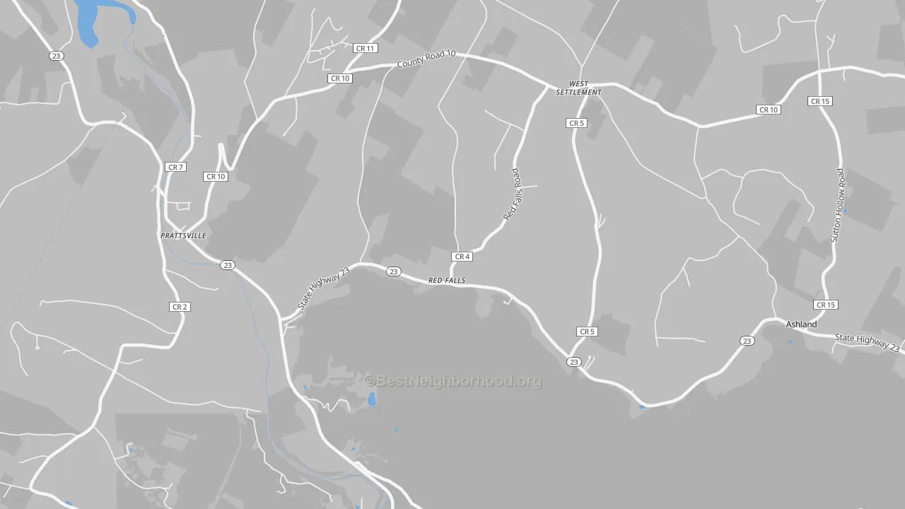 Transit Grade map of Red Falls, NY