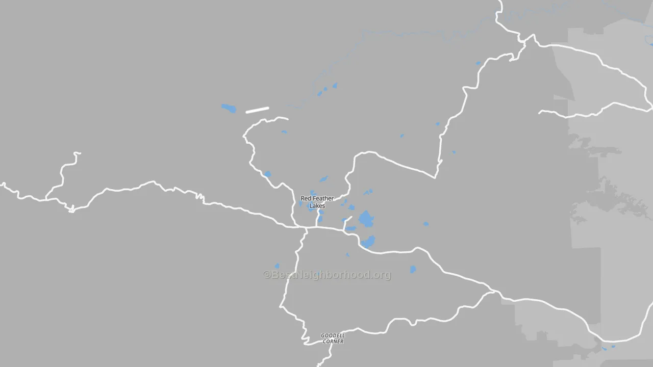 Transit Grade map of Red Feather Lakes, CO