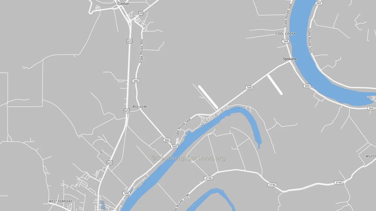 Transit Grade map of Red Gum, LA