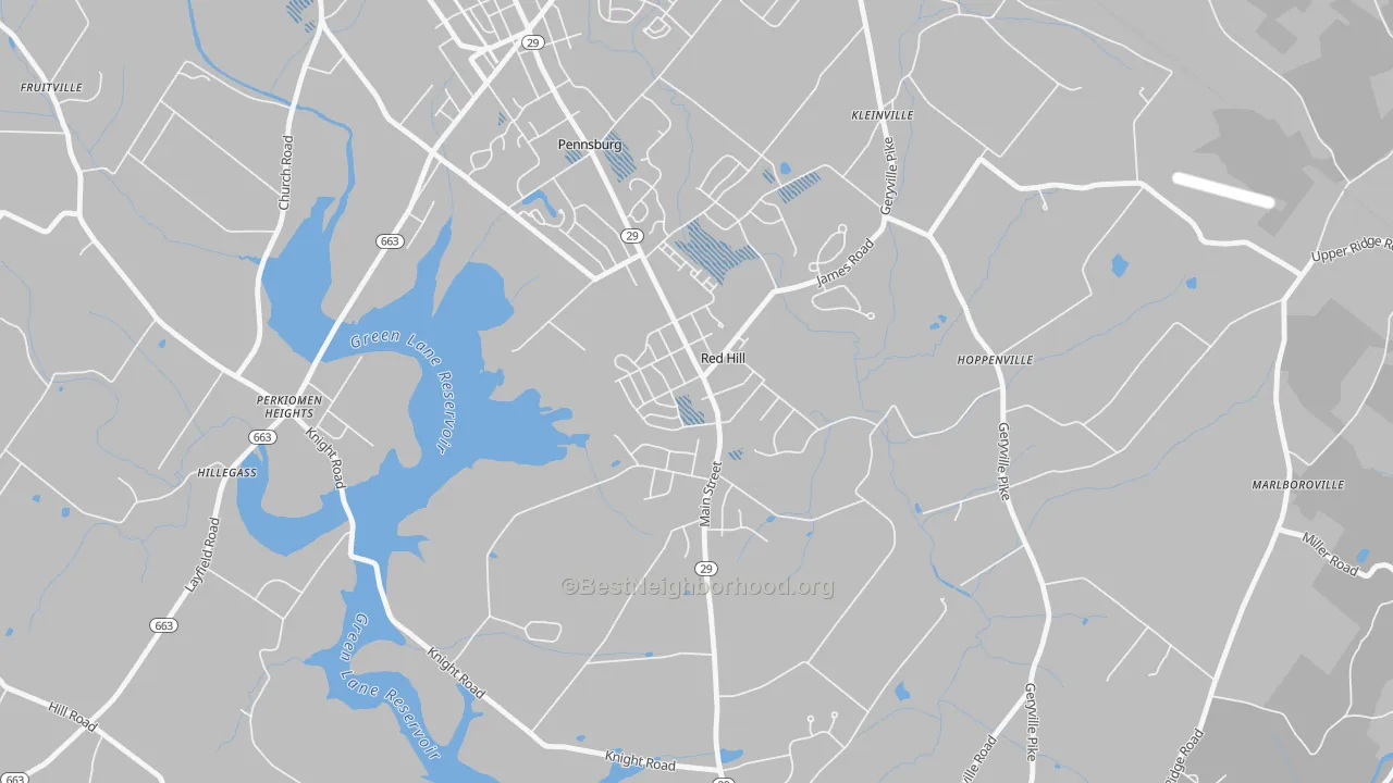 Transit Grade map of Red Hill, PA
