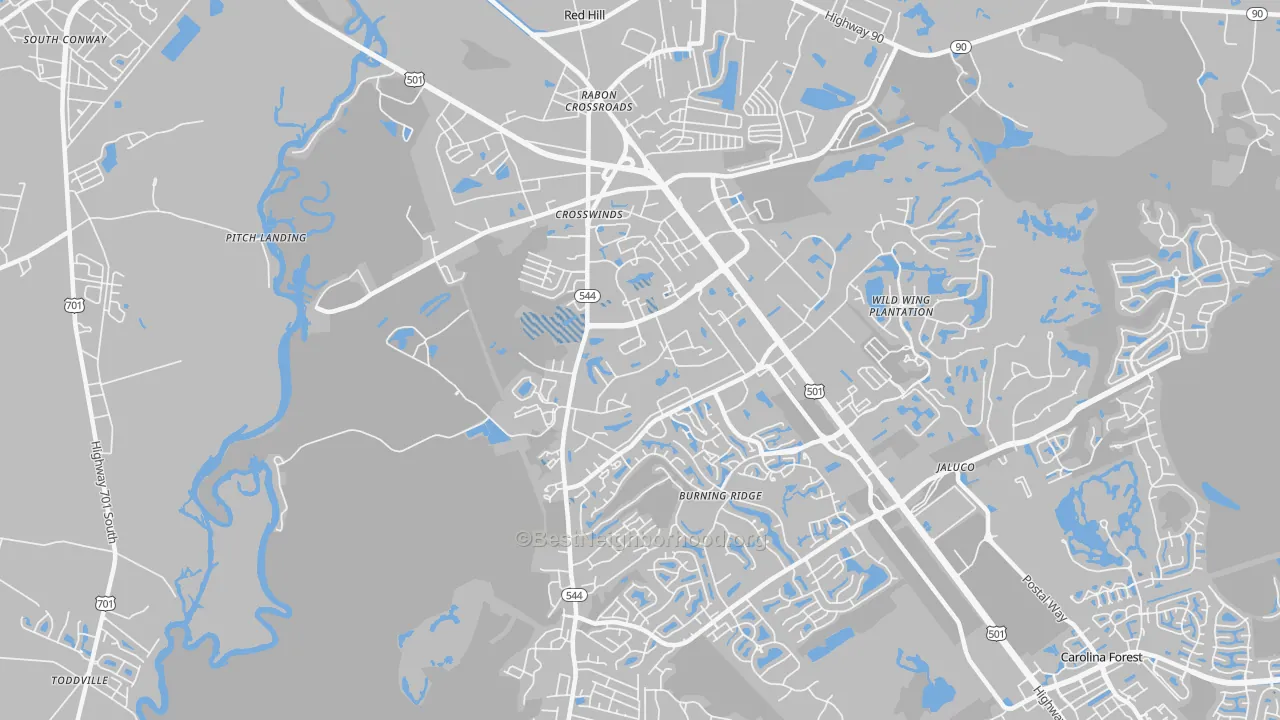 Transit Grade map of Red Hill, SC