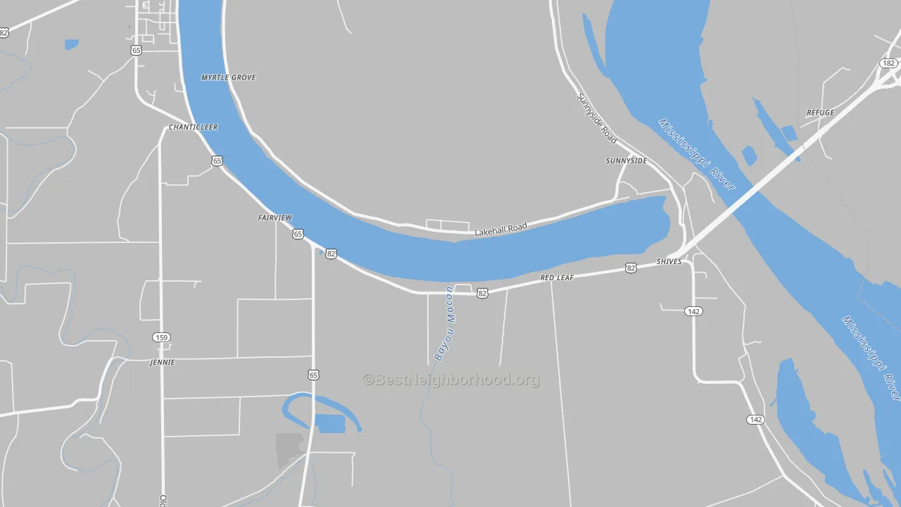 Transit Grade map of Red Leaf, AR