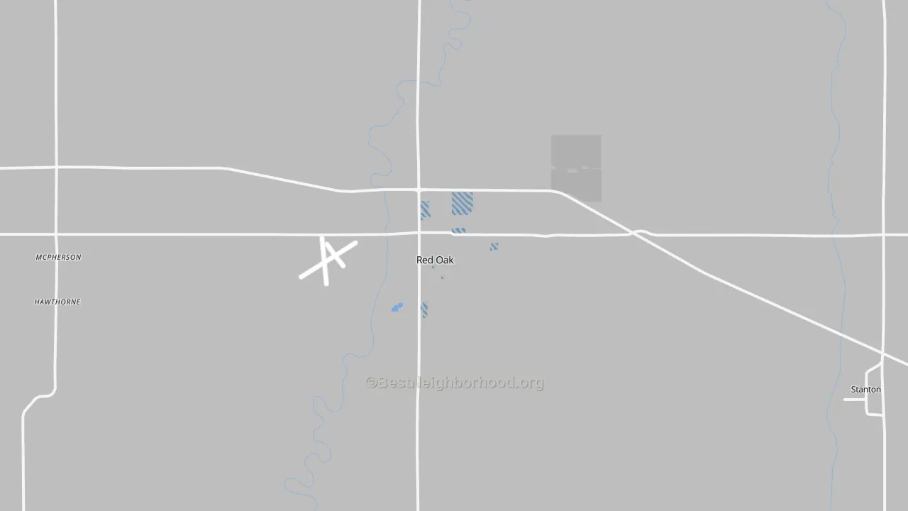 Transit Grade map of Red Oak, IA