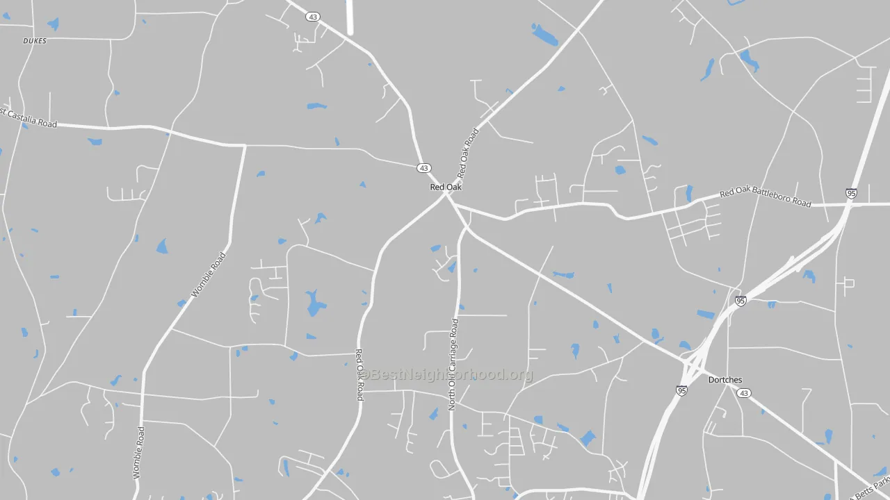 Transit Grade map of Red Oak, NC