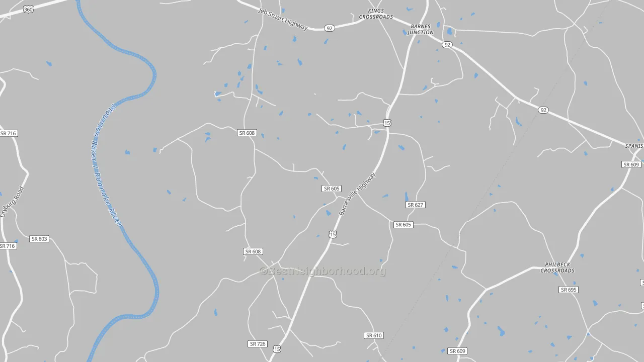 Transit Grade map of Red Oak, VA