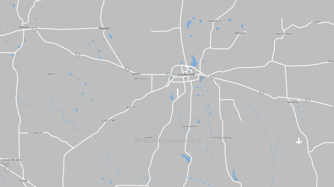 Transit Grade map of Red River County, TX